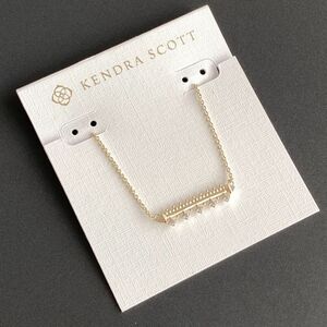 Kendra Scott Anissa Bar Pendant Necklace in Gold NWT